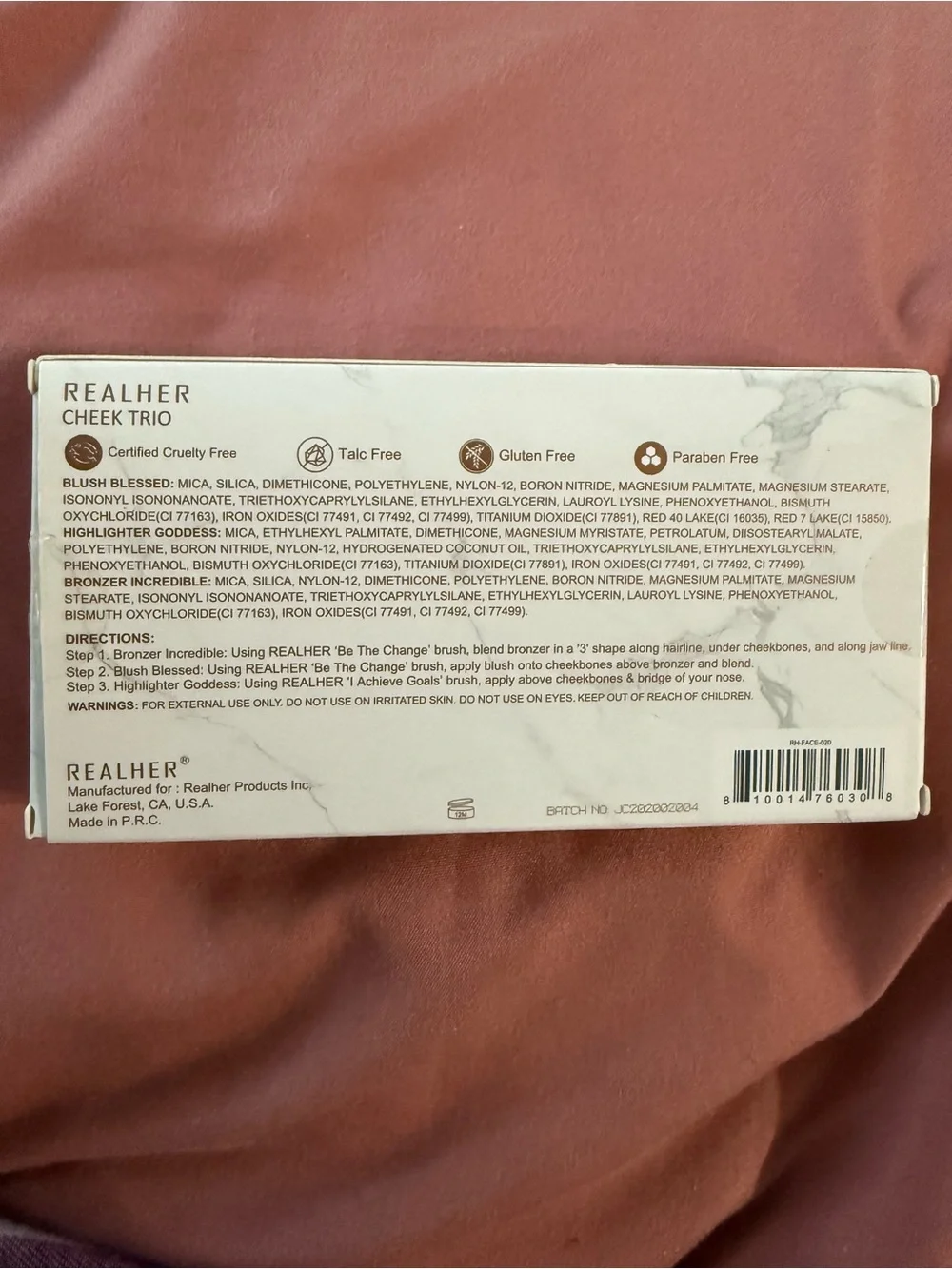 RealHer Ultimate Glow Getter Cheek Trio — Coral, Gold, Warm Brown